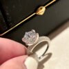 18K T Pav¨¦ Tiffany Setting Engagement Ring