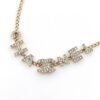 18K CC Script Diamonds Necklace