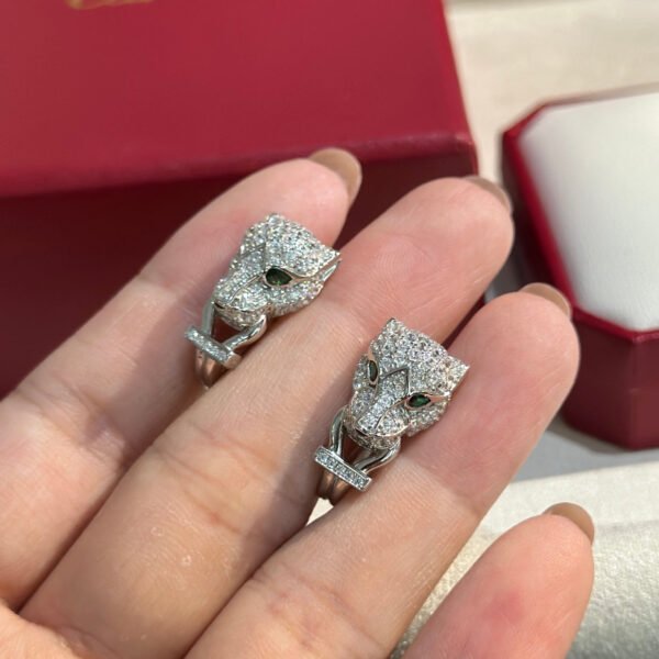 18K Panth¨¨re De Diamond Earrings