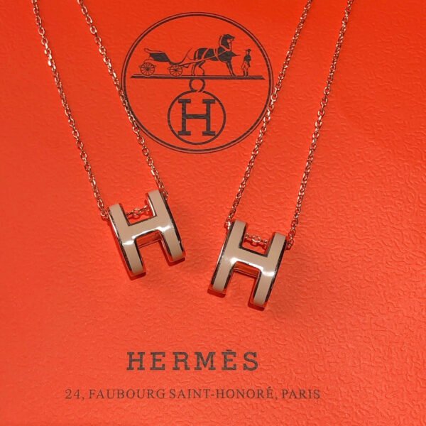 18K Mini Pop H Grey Necklace