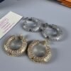 18k Louis Circle Diamonds Earrings