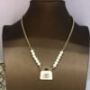 18K CC Pearls Bag Pendant Necklace