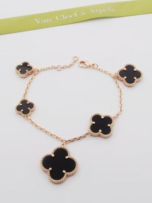18K Magic Alhambra Five Black Motifs Bracelet