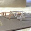 18K Double G Flora Bangle Diamond Bracelet