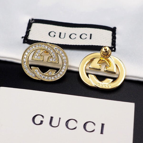 18K Double G Diamonds Earrings