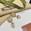 18K Double G Flower Pearl Earrings