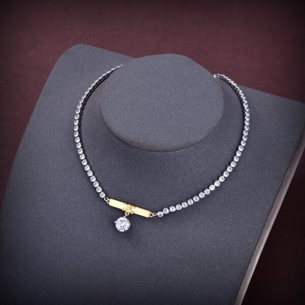 18K Triomphe Line Diamonds Necklace