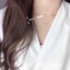 18K T Diamond & Turquoise Circle Pendant Necklace