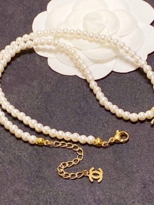18K CC Pearls Choker Necklace