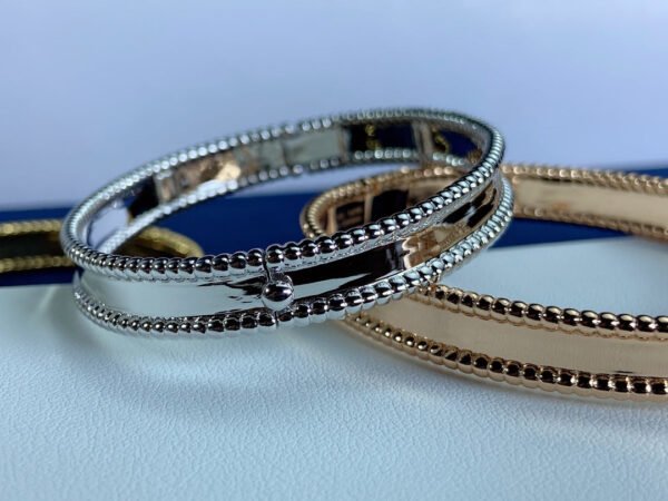 18K White Gold Perl¨¦e Signature Bracelet