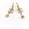 18K CC Pearl Long Pendant Earrings