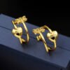 18K Triomphe Heart Earrings