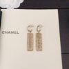 18K CC Typo Drop Earrings