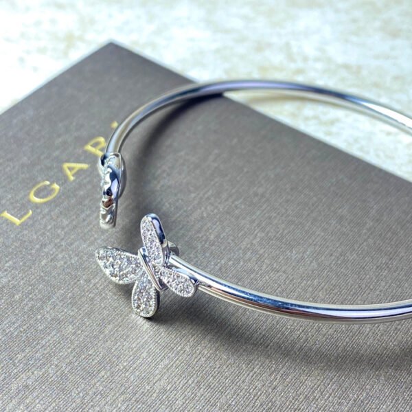 18K Double G Flora Bangle Diamond Bracelet