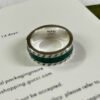 Double G Interlocking G Turquoise Enamel Ring