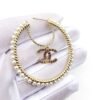 18K CC Circle Earrings