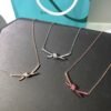 18K T Knot Pendant Diamond Necklace
