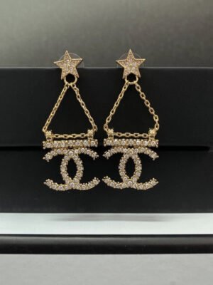 18K CC Star Earrings