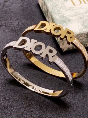 18K CD Crystals Bangle Bracelet