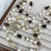 18K CC 24B Long Pearls Necklace