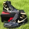 JORDAN 1 HIGH x BLACK METALLIC GOLD