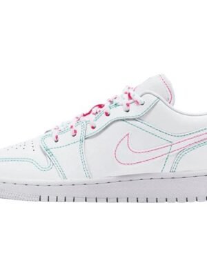 JORDAN 1 LOW x WHITE GREEN PINK