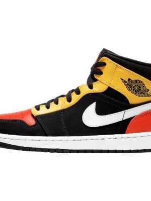 JORDAN 1 MID x BLACK AMARILLO ORANGE