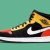 JORDAN 1 MID x BLACK AMARILLO ORANGE