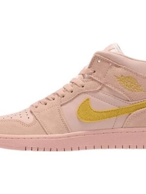 JORDAN 1 MID x CORAL GOLD