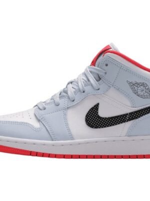 JORDAN 1 MID x HALF BLUE POLKA DOT SWOOSH