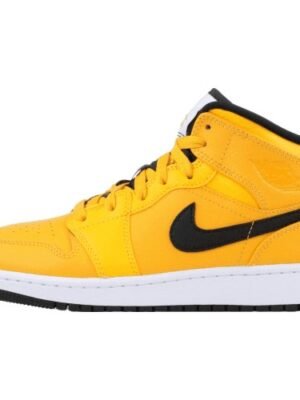 JORDAN 1 MID x UNIVERSITY GOLD BLACK