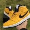 JORDAN 1 MID x UNIVERSITY GOLD BLACK