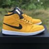 JORDAN 1 MID x UNIVERSITY GOLD BLACK