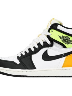 JORDAN 1 RETRO HIGH x WHITE BLACK VOLT UNIVERSITY GOLD