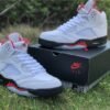 JORDAN 5 RETRO x FIRE RED SILVER TONGUE