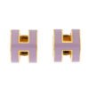 18K Mini Pop H Purple Earrings