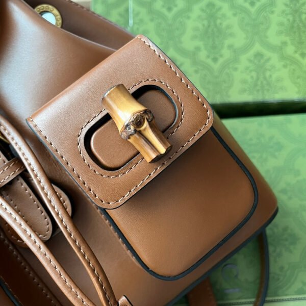 gg Bamboo Small Backpack Brown For Women, Women’s Bags 8.6in/22cm gg ??702101 UZY0T 2535