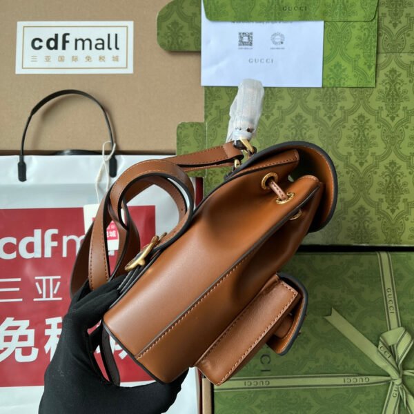gg Bamboo Small Backpack Brown For Women, Women’s Bags 8.6in/22cm gg ??702101 UZY0T 2535
