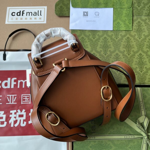 gg Bamboo Small Backpack Brown For Women, Women’s Bags 8.6in/22cm gg ??702101 UZY0T 2535