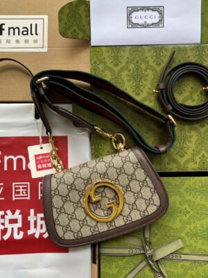 gg Blondie Mini Bag Brown And Beige For Women, Women’s Bags 8.7in/22cm gg