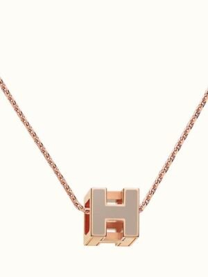 18K Cage D'H H Grey Necklace