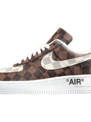NIKE AIR FORCE 1 x LOUlS VUlTTON BROWN/WHITE