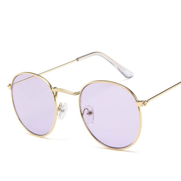 LeonLion Mirror Metal Sunglasses Women Vintage Brand Designer Flat Round Glasses UV400 Street Beat Oculos De Sol Gafas