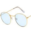 LeonLion Mirror Metal Sunglasses Women Vintage Brand Designer Flat Round Glasses UV400 Street Beat Oculos De Sol Gafas