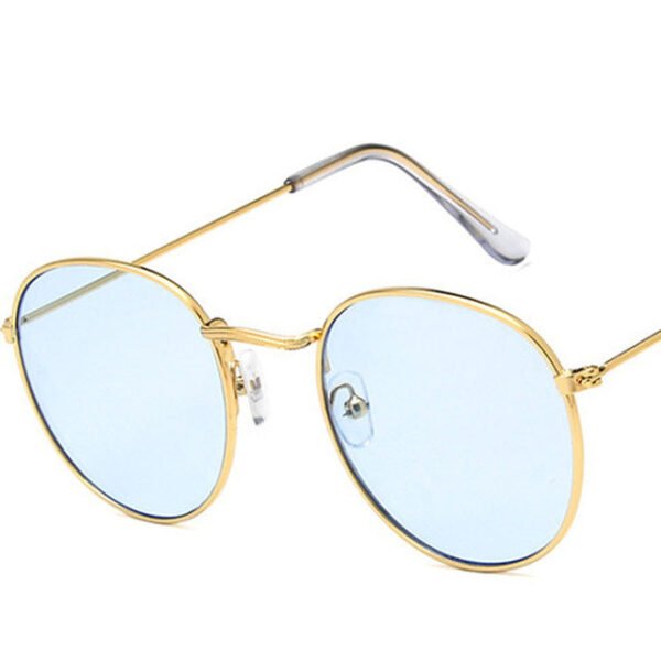 LeonLion Mirror Metal Sunglasses Women Vintage Brand Designer Flat Round Glasses UV400 Street Beat Oculos De Sol Gafas