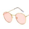 LeonLion Mirror Metal Sunglasses Women Vintage Brand Designer Flat Round Glasses UV400 Street Beat Oculos De Sol Gafas