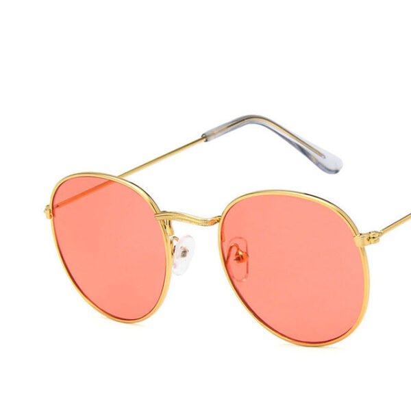 LeonLion Mirror Metal Sunglasses Women Vintage Brand Designer Flat Round Glasses UV400 Street Beat Oculos De Sol Gafas