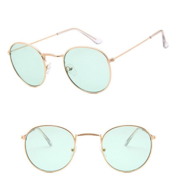 LeonLion Mirror Metal Sunglasses Women Vintage Brand Designer Flat Round Glasses UV400 Street Beat Oculos De Sol Gafas