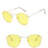 LeonLion Mirror Metal Sunglasses Women Vintage Brand Designer Flat Round Glasses UV400 Street Beat Oculos De Sol Gafas