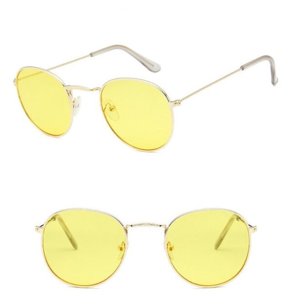 LeonLion Mirror Metal Sunglasses Women Vintage Brand Designer Flat Round Glasses UV400 Street Beat Oculos De Sol Gafas